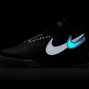 Reflective Black and Gray Patterned Nike’s